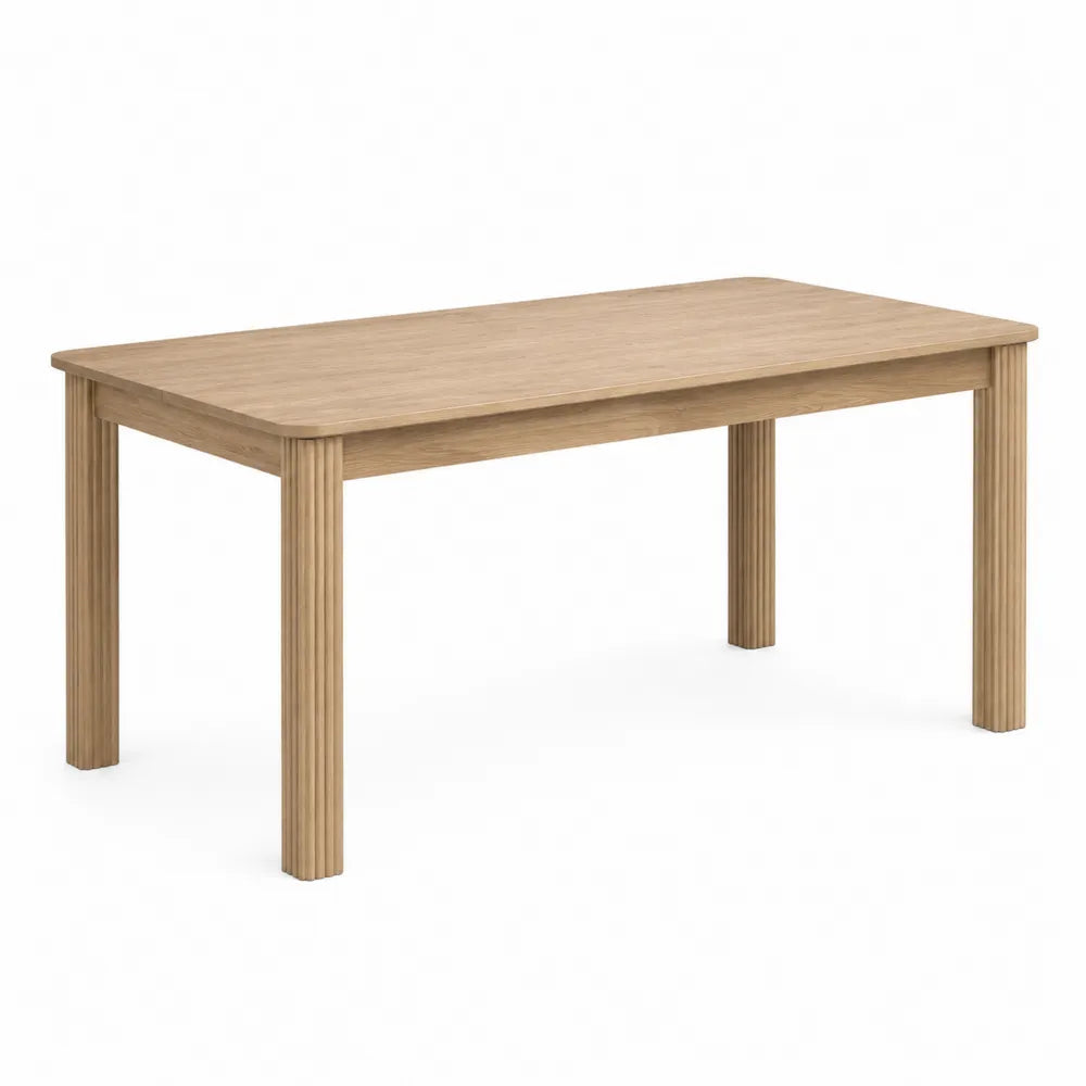 Mesa de comedor de madera de roble 180x90x75 cm
