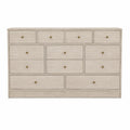 Cajonera de Madera de Roble con 10 Cajones Roble Claro 150x45x95 cm