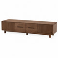 Mueble TV de madera maciza marrón 180x40x45 cm
