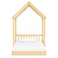 Cama infantil de madera de pino con diseño de casa para niños 200x90 cm
