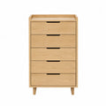 Cajonera de madera de roble con 5 cajones
