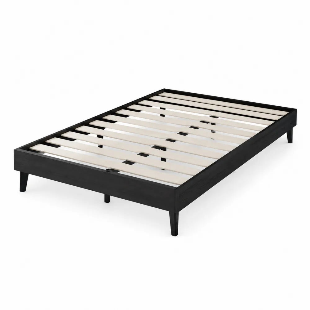 Cama Plataforma de Madera Negra 200x150x30 cm