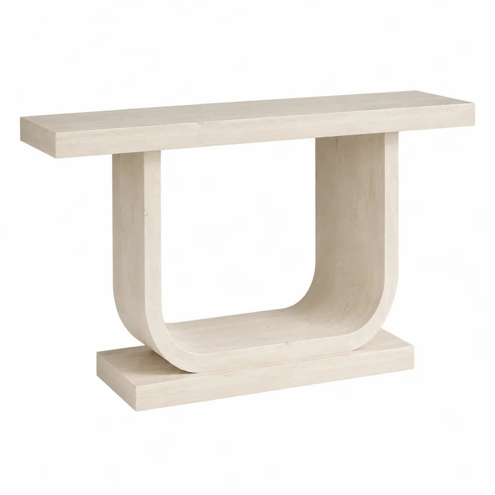 Mesa consola de piedra travertino 120x40x75 cm