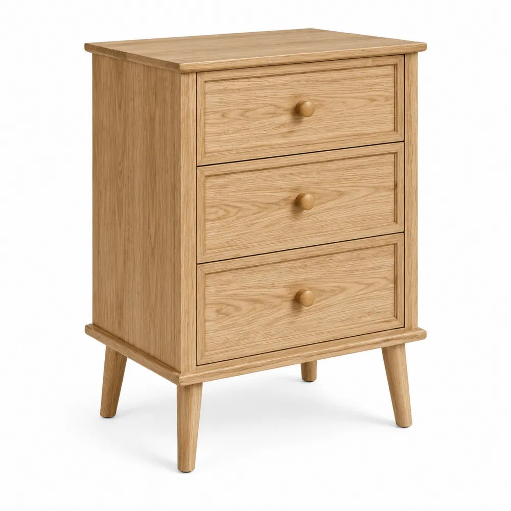 Cajonera de Madera de Roble con 3 Cajones 40x30x70 cm